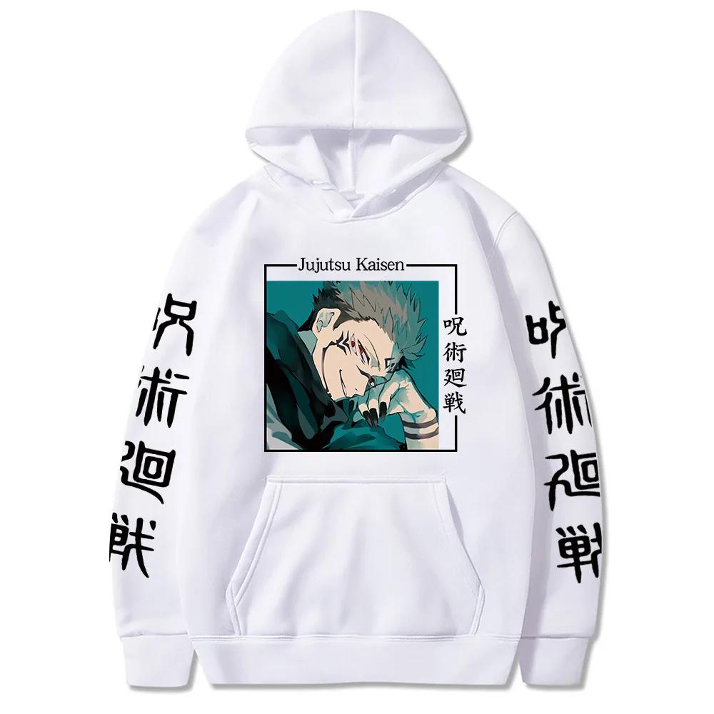 Jujutsu Kaisen Anime Oblečení Satoru Gojo Potisk S Kapucí Pánské Dámské Mikiny Převládající Streetwear Harajuku Manga Mikina