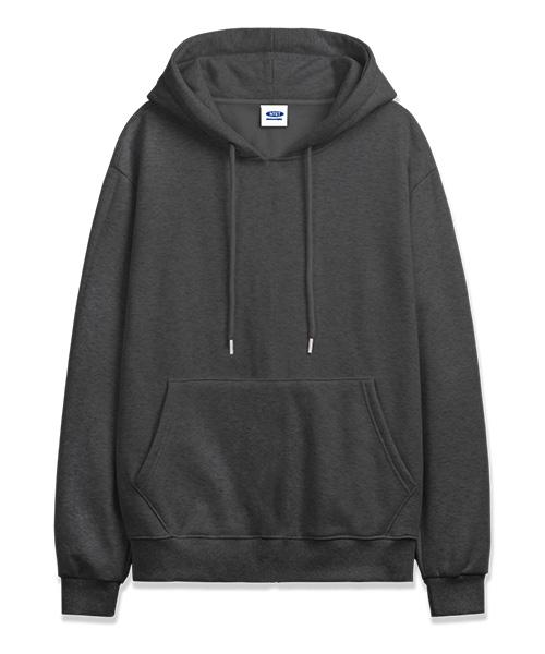 Entity [Fleece Lined] N Standard Plain Hoodie [Charcoal] Noia_0011_Charcoal (Special Double Noodle)/M