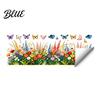 Beschädigungsfreier Glasaufkleber Bunte Blume Schmetterling Fensterfolie Wasserdicht PVC Statischer Aufkleber Abnehmbar Ohne Klebstoff für Haus Schlafzimmer Küche Dekoration
