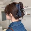 Modische Einfache Denim Schleife Haarspange Große Haarklammer Kopfschmuck Für Frauen Mädchen Süße Vielseitige Haaraccessoires Geschenke