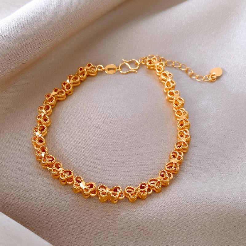 Bracciale Regolabile in Oro Vero Galvanizzato con Zir*****val Diamond, Lusso Leggero, Bracciale alla Moda di Alta Gamma, Gioiello Versatile per il Pendolarismo