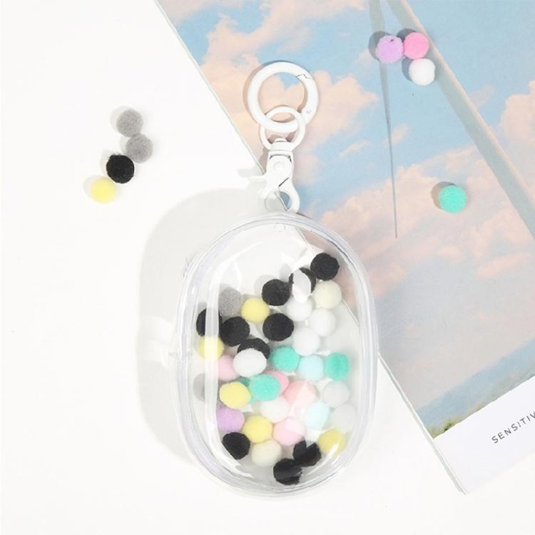 Clear PVC Miniature Doll Storage Bag Transparent Figure Display Bag with Keyring For Travel And Shopping Trips