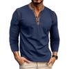 Fall Spring Men Shirt Buttoned Stand Collar Color Matching Pullover Slim Fit Mid Length Casual Daily