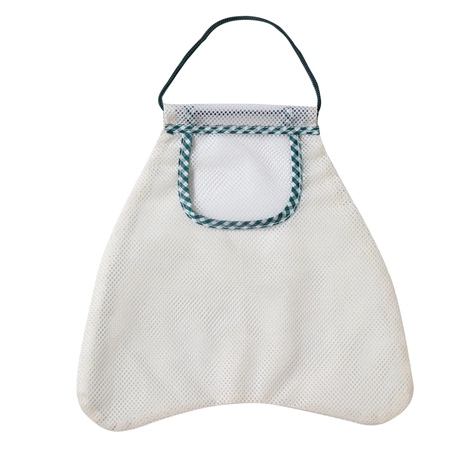 

Подвесная многоцелевая кухонная сетчатая сумка для хранения фруктов и овощей One Size бежевый