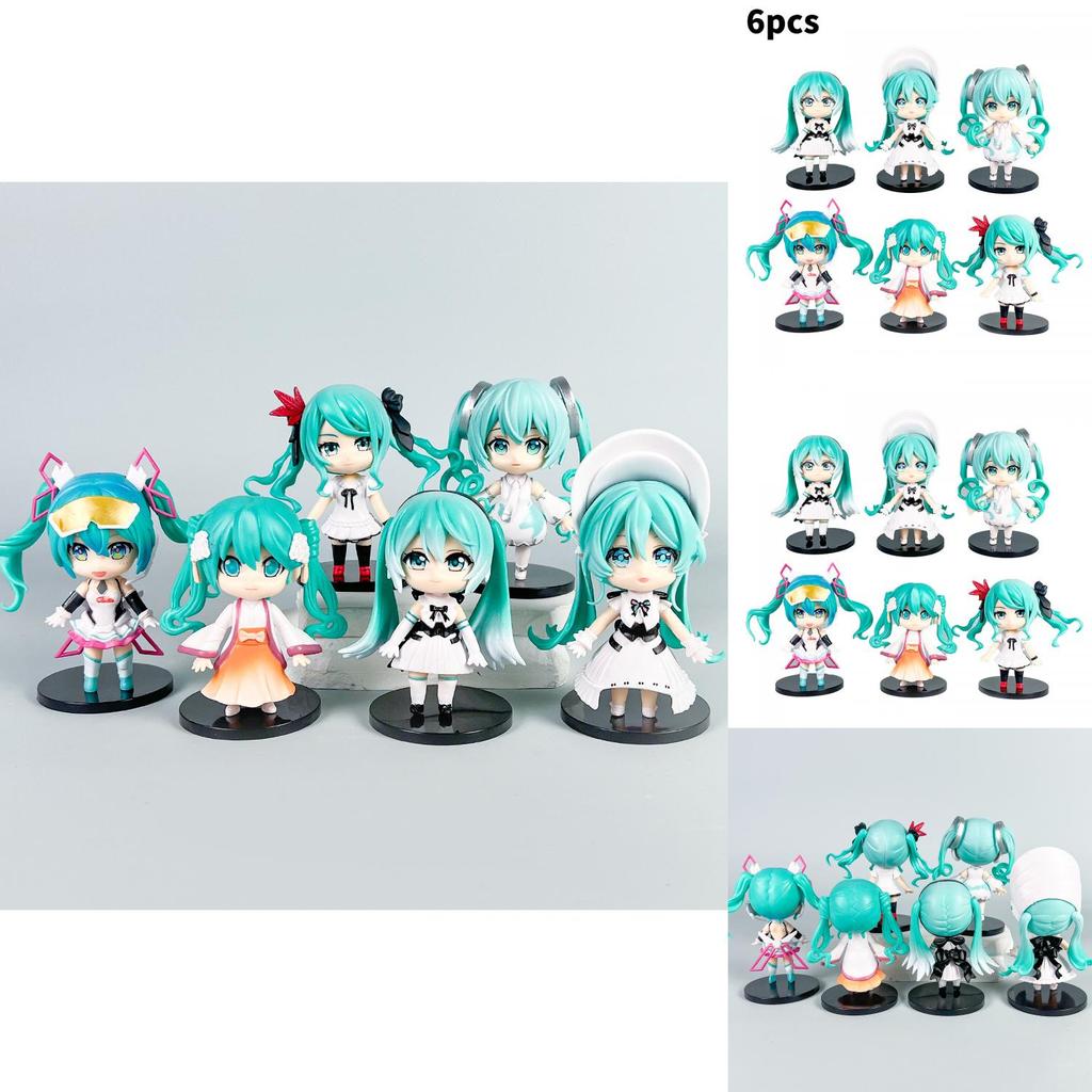 Hatsune Miku Pvc Chibi Figure Set Collectible Display For Anime Fans