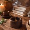 Retro Wooden Incense Holder Round Incense Base Multi-functional Incense Tray  Yoga