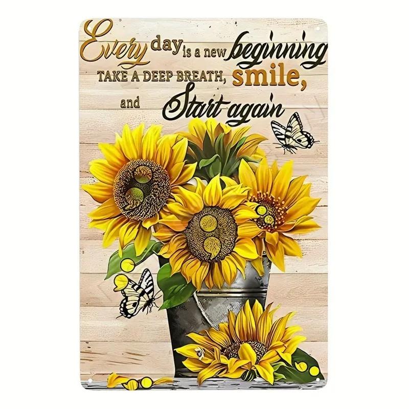 Gardening Vintage Metal Tin Sign  Wall Decor Because Murder Is Wrong Funny Plants Retro Sign for Farmhouse Home Room Decoration