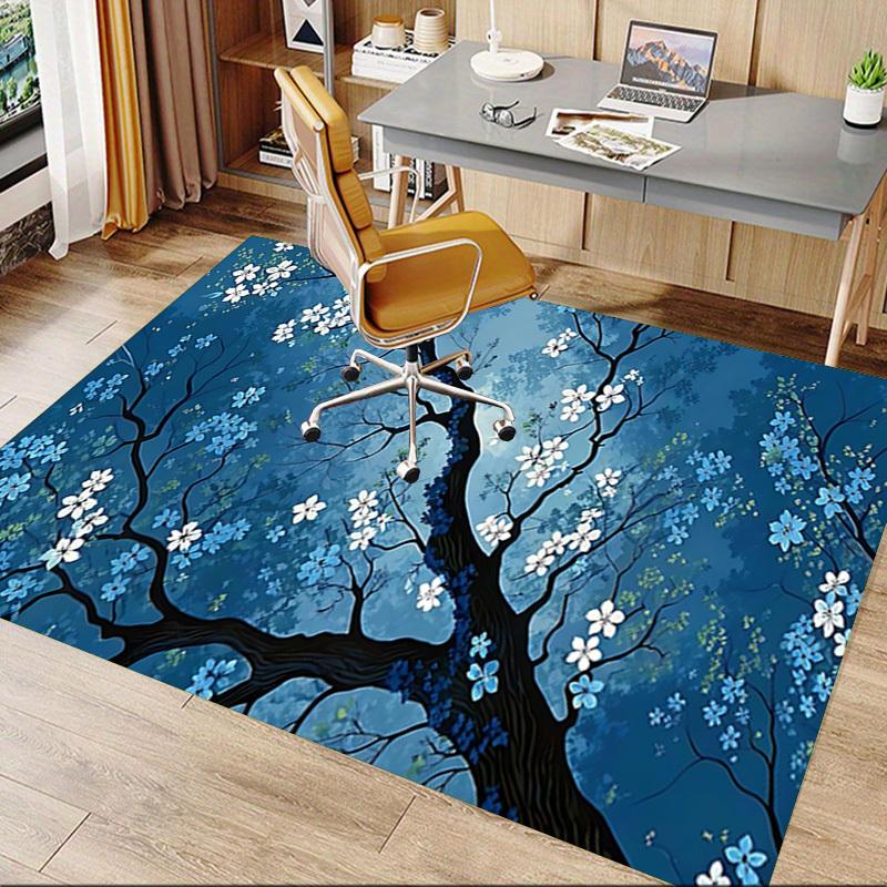 1PC flowering tree Flannel Blanket Carpet Ultra Soft, Thick & Absorbent, Non Slip Machine Washable Mat for Entryway