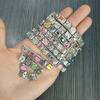 100Pcs Elegant Italian Charm Bracelet Module Stainless Steel Links for Handchain Fashionable Wristband Components