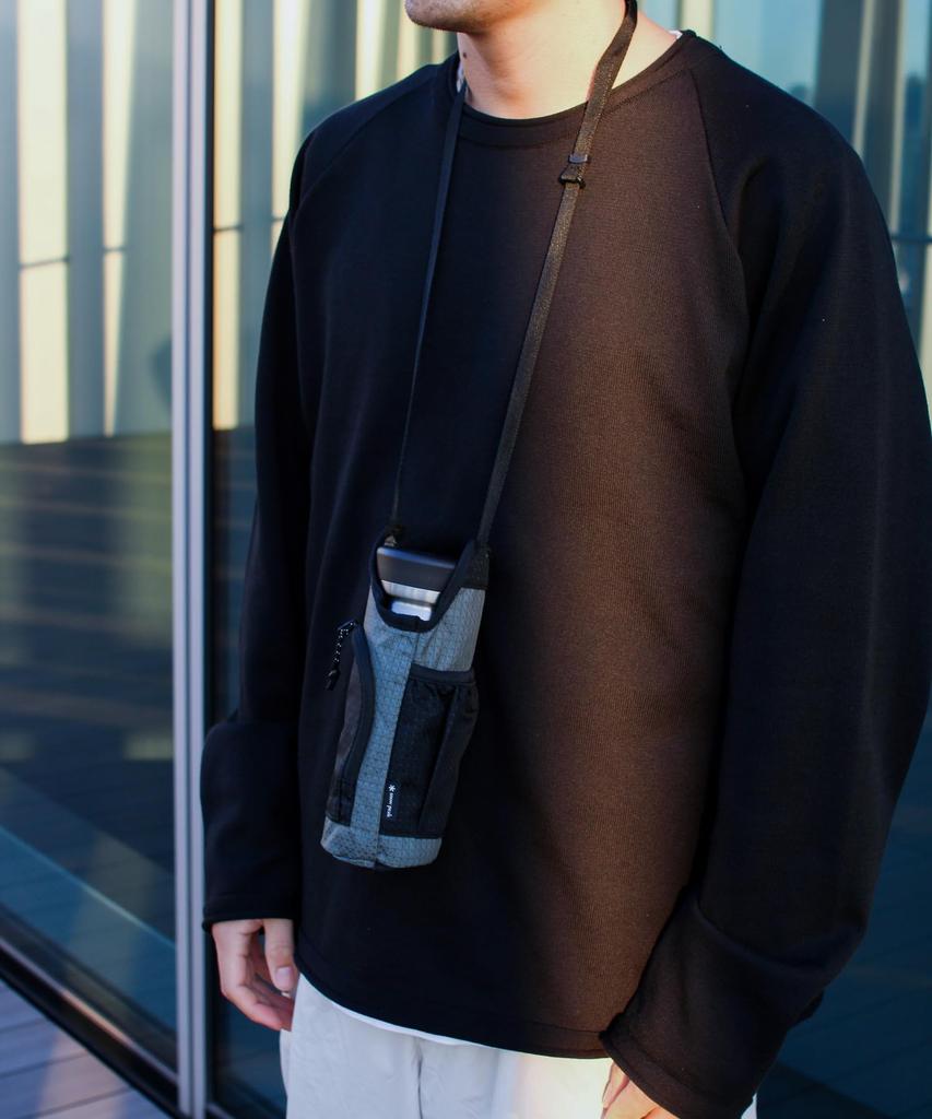 Snow Peak Robic Bottle Pack Bottle Bag Shoulder Bag Water Bottle Pouch Black One SB-26SU016 Men's Women's