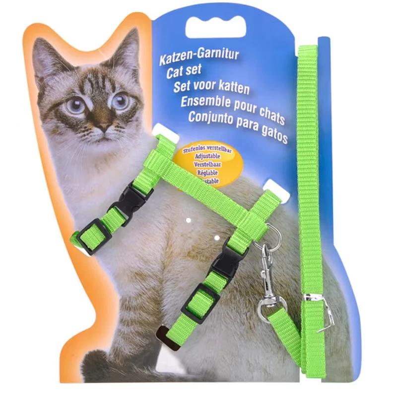 Adjustable Pet Cat Collar For Cats Cozy Nylon Rabbit Kitten Kedi Harness Leash Set Dog Cat Accessories Products For Pets