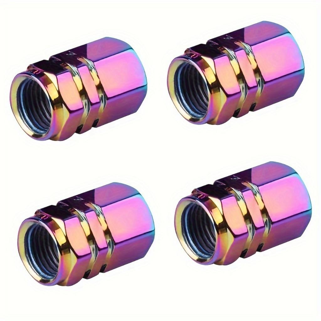 4 buc. Capace Colorate pentru Valve Anvelope Auto Capac Anti-praf Capac Valve Anti-praf Capac Cromat pentru Valve Anvelope pentru Mașini Motociclete Camioane Biciclete