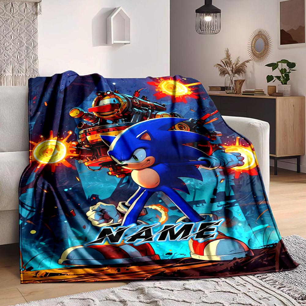 Custom 1pc Sonic Adventure: Heroic Pursuit Blanket, Soft And Comfortable Blanket, Casual Warm, Camping Travel Blanket, Birthday Gift Q912184