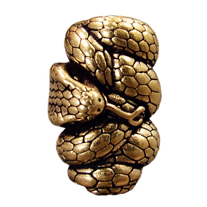 

Unique Snake Serpents Metal Beads Pendant for Paracord and DIY Enthusiasts Jewelry Making Paracord Bead жовтий