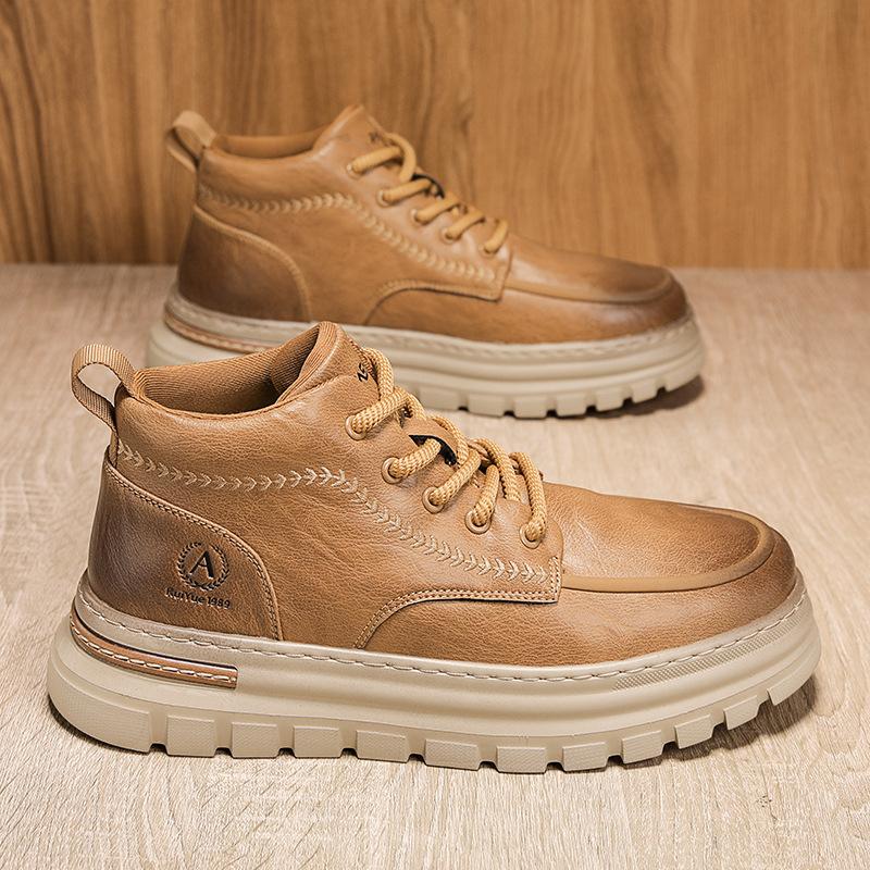 Shoes new autumn and winter British style non-slip thick-soled Martin boots high-top board shoes casual leather shoes