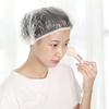 100Pcs Clear Disposable Shower Caps PE Waterproof Hair Caps for Hair Dye, Spa & Bathing  Kitchen Bathroom Accessories