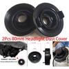 2X 80mm Car Headlight Dust Housing Cover Kit For Headlamp HID LED Bulb Seal Cap