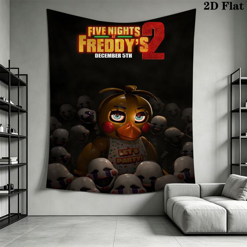 Five Nights Freddy'S Horror Anthology Tapestry Wallmounted Background Cloth Work Of Art Homestay Soft Decoration Tapestry Background Cloth