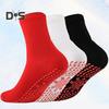 1 Pair Heated Socks 24 Hours Keep Your Feet Warm Silicone Soles Mid-tube High Elasticity Solid Color Sport Socks Cold Weather Cozy Socks
