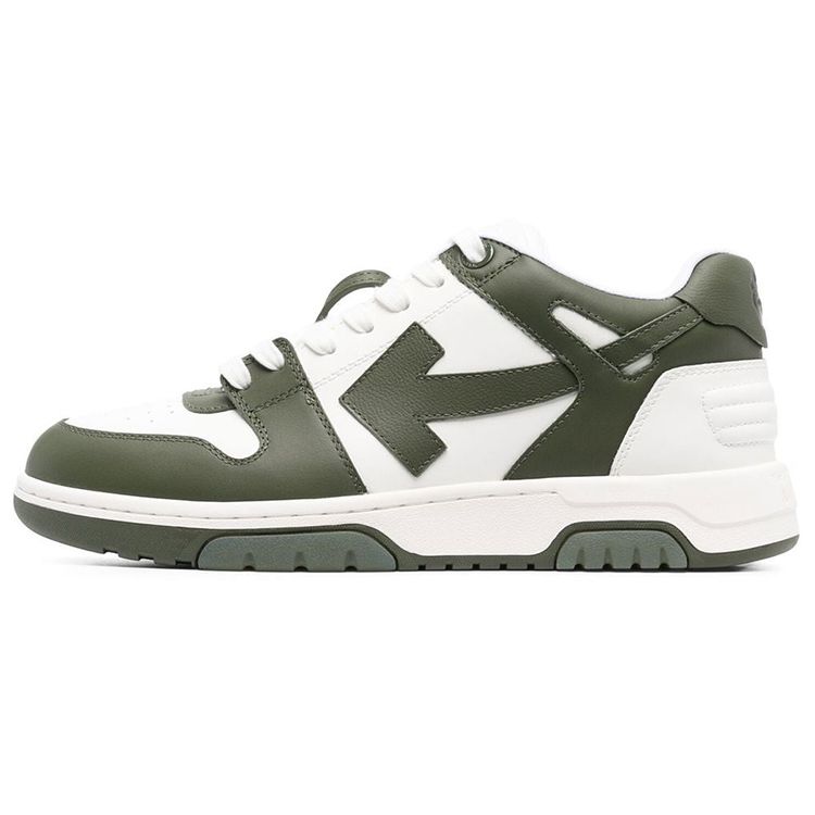 Off-White Out of Office Khaki White Men Sneakers Green OMIA189S23LEA001-5901