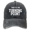 Net Hat Cycling Casual Breathable Sun Hat Letter Washed Denim Baseball Cap