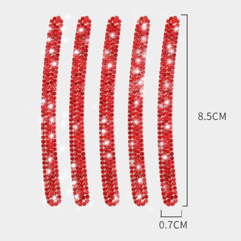 Rhinestone Car Wheel Reflective Stickers Car Styling tool Sticker Decals Motorcyle Stripe Tape Auto Exterior Accessories 5/10Pcs