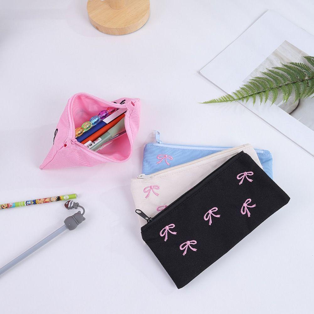 Lovely Print Cute Embroidered Bag Bowknot Cosmetics Bag Funny Storage Bag
