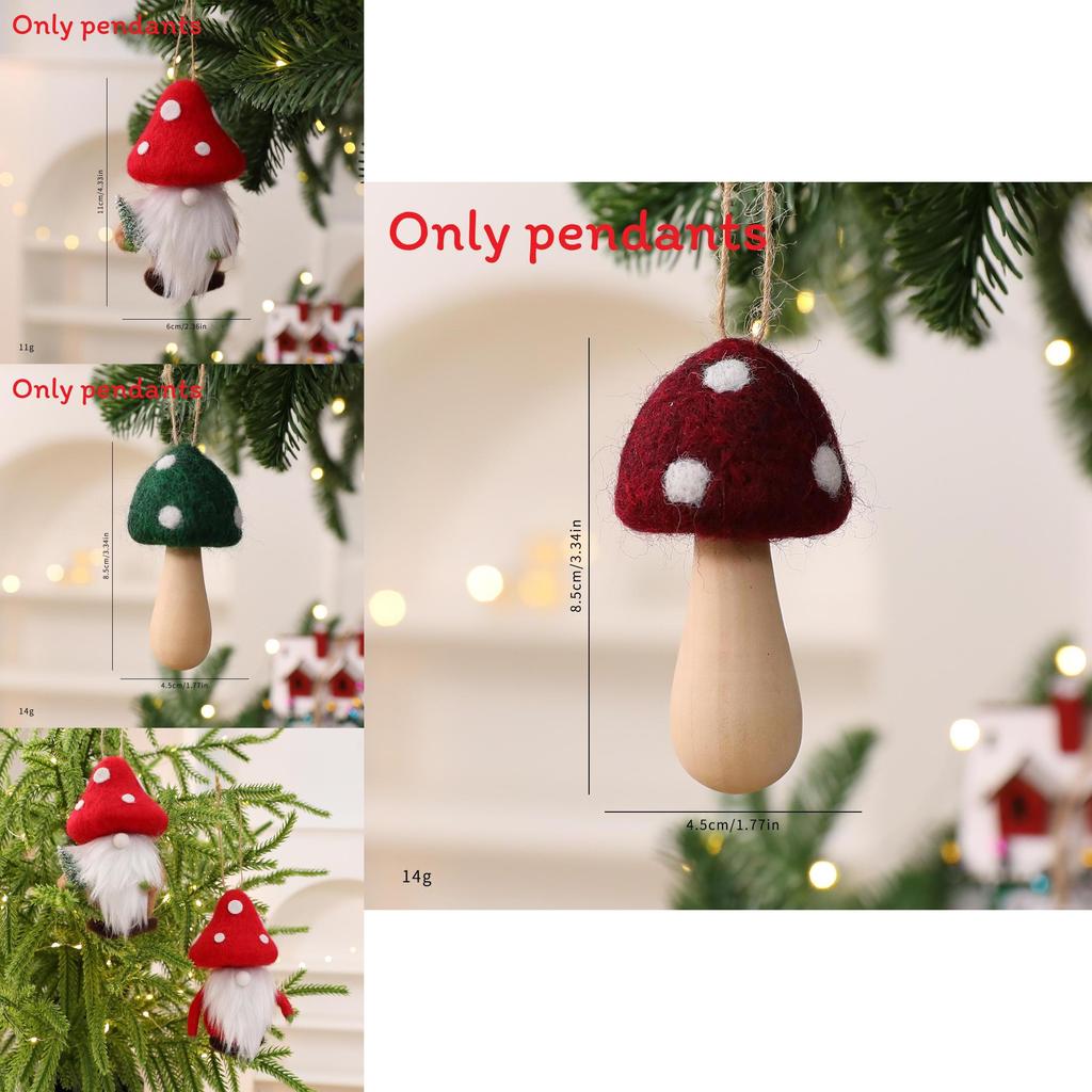 Christmas Gnome Hanging Decoration Mushroom Elf For Holiday Decor