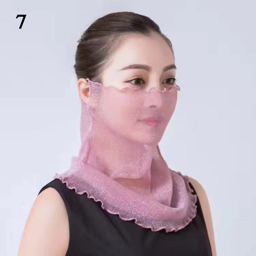 

Summer Thin Anti-UV Scarf Women Driving Riding Chiffon Neck Collar Scarf Multi-Function UV Protection Mask Sunscreen For Face