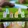 6Pcs Mini Gnomes Fairy Garden Miniatures Luminous Forest Fairy Moss Micro Landscape Decoration Accessories Home Decor
