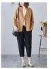 Women's 2024 Spring/Autumn Cotton-Linen Loose Casual Blazer - Plus Size, Long Sleeve, Short Jacket