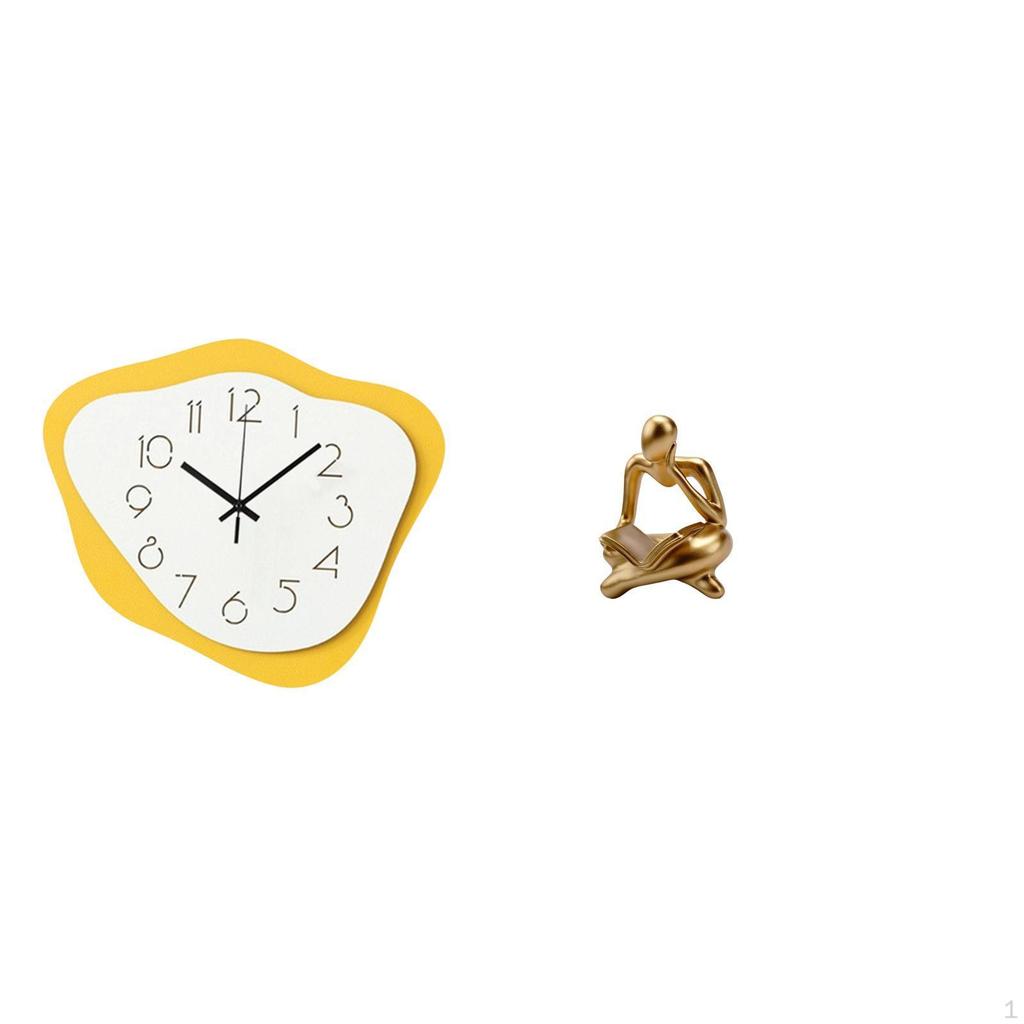 Acrylic Abstract Wall Clock Modern Office Ornament Silent Timepiece for Holiday Housewarming