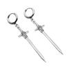 Comfortable Silver Swords Earrings Crucifix Daggers Shaped Ear Hooks Unique Ear Accessories Trendy Women's Jewelry