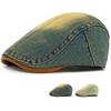 HT5042 Beret for Men Women 100% Cotton Denim Beret Hat Male Female Ivy Flat Cap Retro Artist Painter Hat Spring Autumn Beret Cap