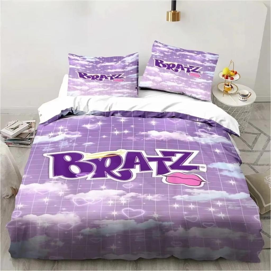 Cartoon B-Bratz 3D-Druck Kawaii Mädchen Bettwäscheset Einzelbett Twin Full Queen King Size Bettset Erwachsene Kind Mädchen Schlafzimmer Bettwäsche Geschenk
