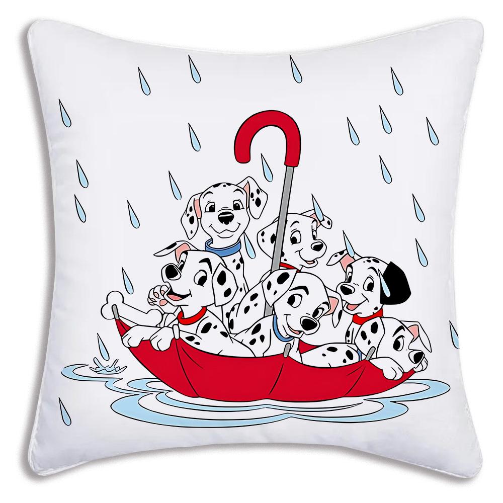 Federe Cuscino Cento e Uno Dalmata Cartone Animato Divano Decorativo Casa Stampa Double-sided Peluche Corto Carino Federa Cuscino