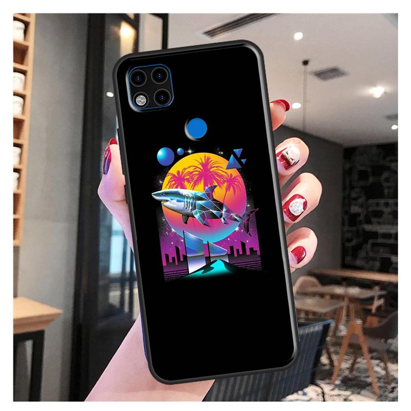 80S Vaporwave Retro Synthwave Západ slunce Pouzdro Pro Xiaomi Redmi Note 10 Pro Note 9 Pro Note 11 Pro 8T 9S 10S 10 9A 9T 9C Kryt Pouzdro