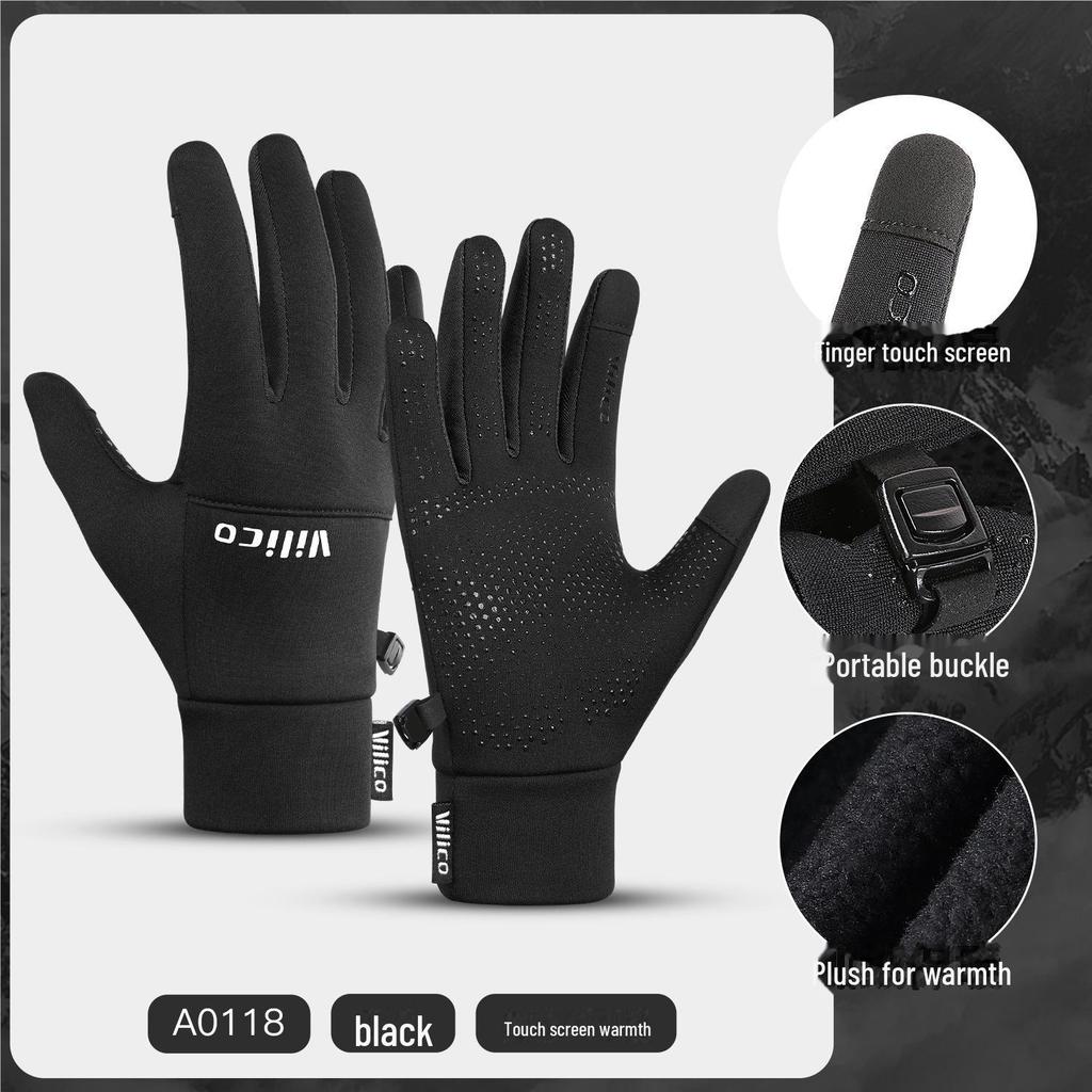 Winter-Touchscreen-Handschuhe für Damen und Herren, rutschfest, thermisch, für Laufen, Radfahren und Skifahren