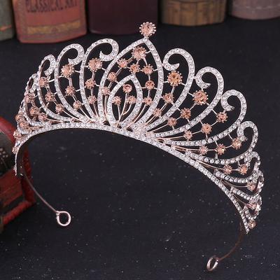 Nová oblíbená svatební tiara koruna luxusní barokní kamínková slitina