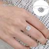 IGOTOS Transparent Fishing Line Moissanite Ring Certified S925 Silver Round Diamond Ring Wedding Band Jewelry for Women