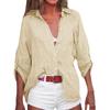Women's Loose Fit Gray Long Sleeve Shirt