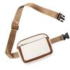 Daily Wear Simple Solid Tone Mini Belt Bag Unisex Sling Fanny Pack, Slim Lightweight Design for Street Casual Outings