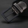 105cm Mens Belt, Elastic Belt for Men, Black Belt Buckle Stretch Woven Belt
