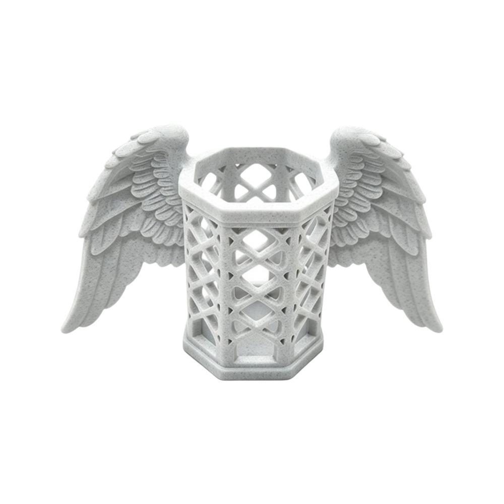 Stable 3D Printed Pen Stand Plastic Desk Organizer Multi-functional Angel Wings Pen Holder Bedroom