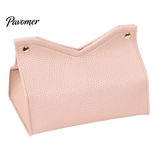 Flexible PVC Tissue Box Cover Box, Easy Open Waterproof Leather Design, Simple Double-sided Case Style Durable Anti-Crack Dispenser for Home