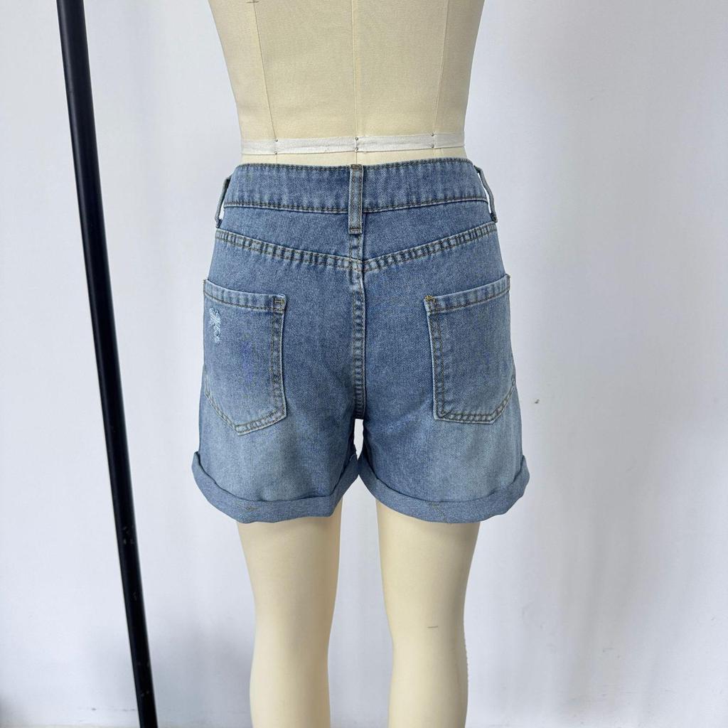 High-Waisted Tassel Ripped Denim Shorts - 7 New Colors, Plus Size
