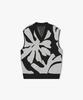 LIBERCLASSY [25Ss] Lls51560 Black Flower Pattern V-Neck Knit Vest