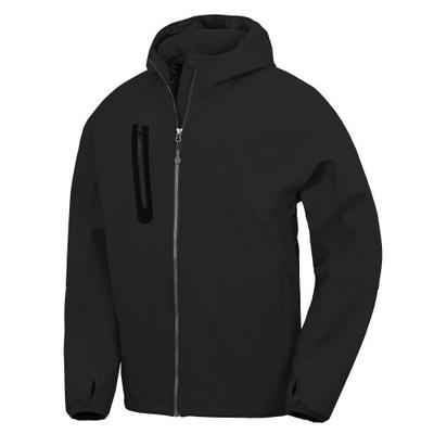 Mens 3 Layer Hooded Soft Shell Jacket