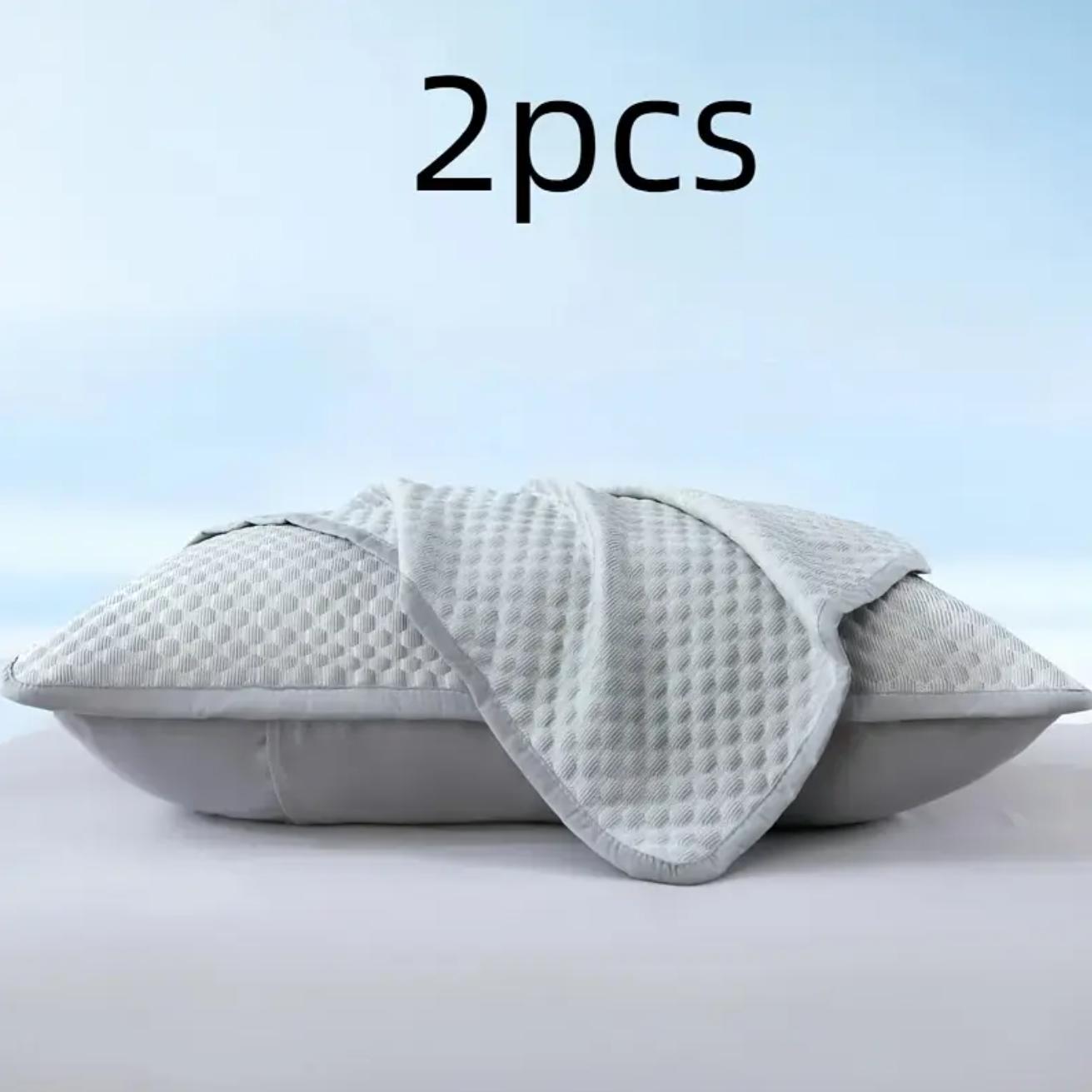 

2PCS Cooling Pillowcases, Soft, Breathable Bedding for Summer Comfort, Elegant Patterns, Machine Washable Summer Pillowcase серый