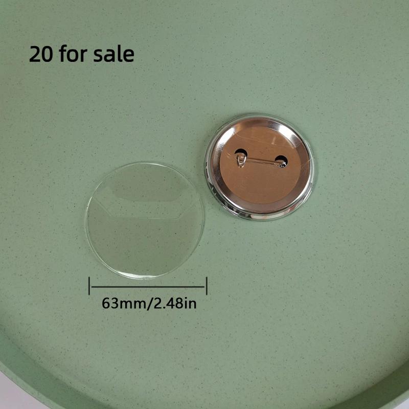 10/20PCS Anime Badges Decor Protector Ita Bag Accessories Transparent Pvc Pins Badgedisplay Sleeve Round Badge Protective Case